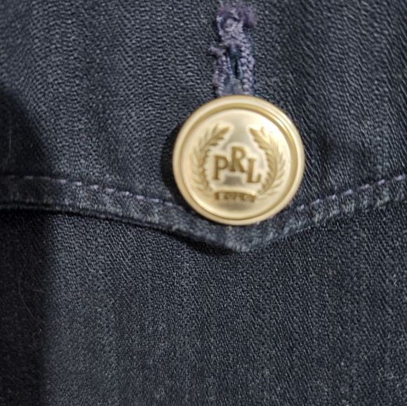 Navy Blue Military Style Jacket, Vintage RALPH LAUREN, Size Medium - Picture 5 of 8